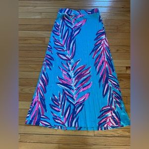 Lilly Pulitzer Searulean Blue Sea Spray Nola Maxi Skirt xs hemmed